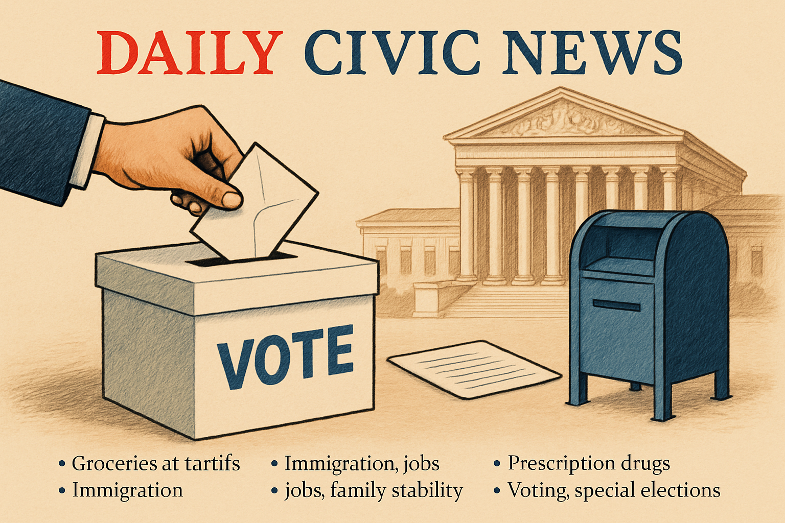 Illustration for U.S. Civic and Pocketbook Scan — August 25, 2026